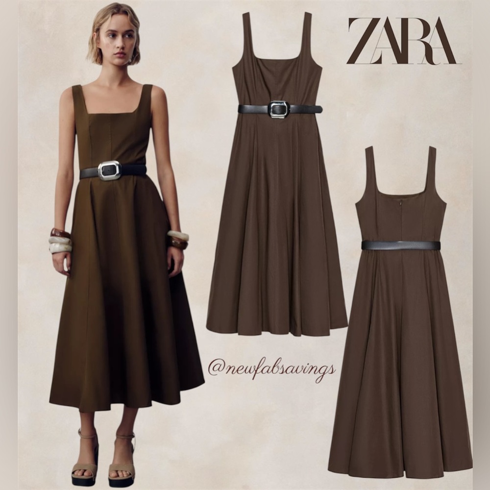💫 Zara Cotton Midi Dress - NEW💫